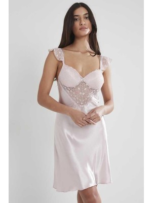 Pierre Cardin Askılı Kısa Gecelik 635 Pudra
