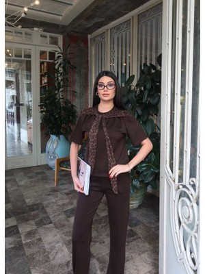 Evyora Kadın Leopar Detay Bağlamalı Takım