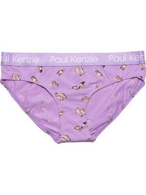 Paul Kenzie Desenli Kadın Slip Külot - Otter