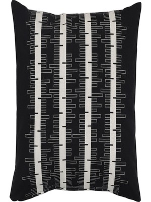 IKEA Siyah Şık Kırlent Kılıfı 50X50 cm