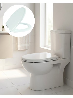 Standart Klozet Kapağı Universal Uyumlu Kolay Temizlik Kaydırmaz Taban Tasarım