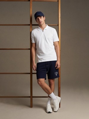 LTB Fermuarlı Pike Polo Yaka Beyaz T-Shırt