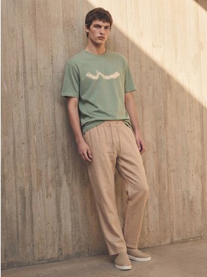 LTB Logo Baskılı Yeşil T-Shırt