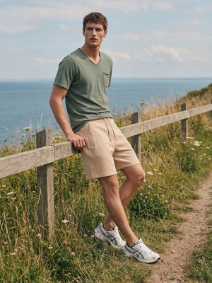 LTB Dikiş Detaylı Fermuarlı Sportif Bej Şort