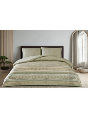 Taç Yeni Sezon Ranforce Pamuklu Çift Kişilik Nevresim Takımı Marıs Bej