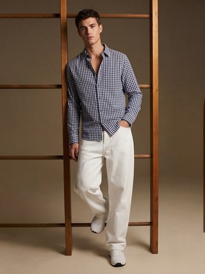 LTB Kareli Lacivert Gömlek