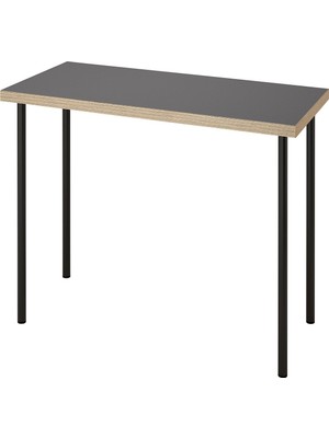 IKEA Gri Şık Çalışma Masası 140X60 cm