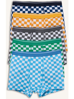 DeFacto Desenli Penye 5'li Boxer Erkek Çocuk H0706A826SP