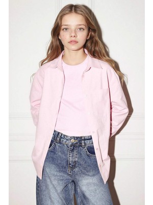 DeFacto Oxford Gömlek Tişört 2'li Takım Kız Çocuk G0723A826SP