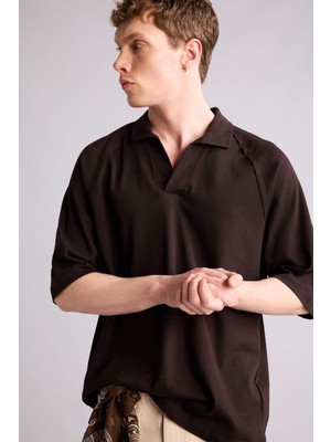 DeFacto Loose Fit Polo Yaka Kısa Kollu Polo Tişört H2600AX26SP