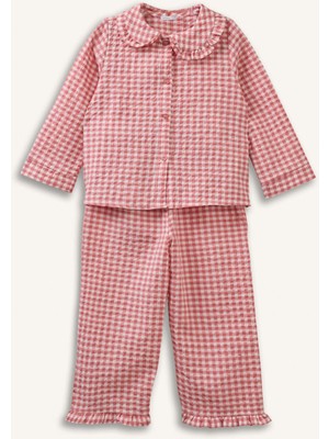 DeFacto Dokuma 2'li Dokuma Pijama Kız Bebek H2651A526SP