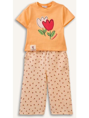 DeFacto Çiçekli 2'li Takım Kız Bebek H2662A526SP