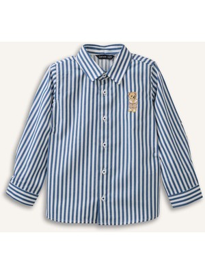 DeFacto Ayıcıklı Poplin Gömlek Erkek Bebek H2792A526SP