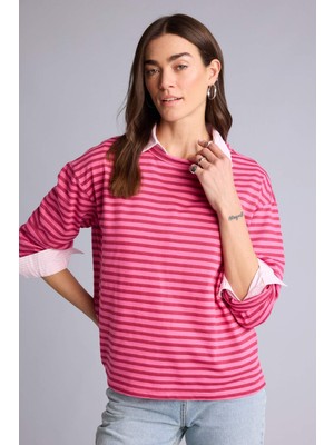 DeFacto Çizgili Uzun Kollu Tişört H6576AX26SP