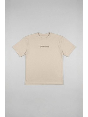 DeFacto Oversize Bisiklet Yaka Slogan Baskılı Modal Kısa Kollu Tişört Erkek Çocuk H3041A826SM