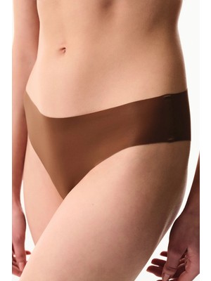 Penti Kahverengi Lazer Kesim Brazilian Külot