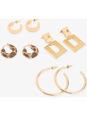 Penti Altın Rengi Bella Küpe Seti