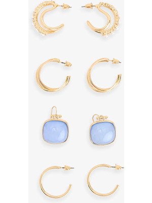 Penti Altın Rengi Adella Küpe Seti