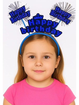 Çerçici Doğum Günü Kutlaması Için Mavi Taç – Işıltılı Yazılı Parti Tacı