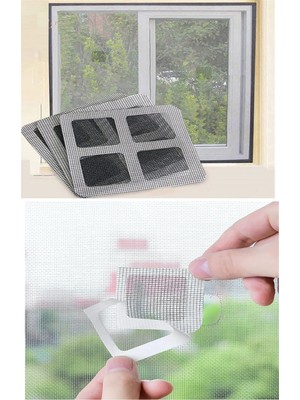 Çerçici 15 Adet Yapışkanlı Kesilerek Kullanılabilir Yırtık Kapı-Pencere Sinekliği Onarım Tamir Bandı