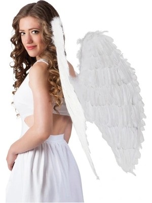 Çerçici Beyaz Renkli Büyük Boy Melek Kanadı 55X80 cm