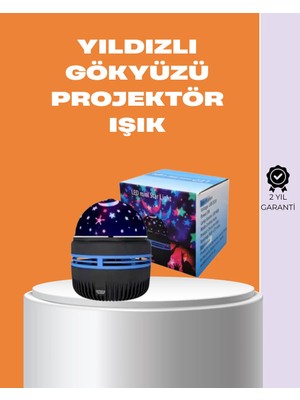MiraLive Star Master Galaxy Projektör – 360° Dönebilen Gece Lambası, Dekoratif Ambiyans Işığı