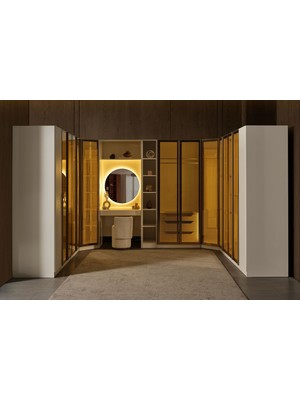 Doressa Marle Lux Reflekte Camlı Köşe Gardırop