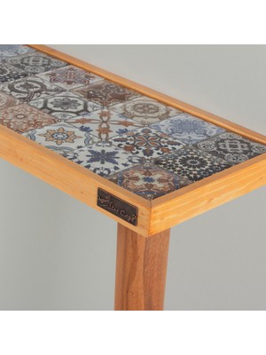 Feyza Design Doğal Masif Kayın Dresuar 122X20CM, Turuncu Renkli ve Şık