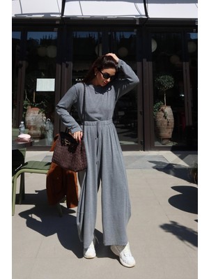 Özge Özgenç Beli Lastikli Şalvar Pantolon