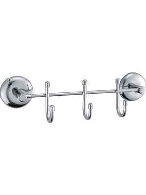 Uravas Store® 3 Kancalı Dekoratif Askılık Mutfak Banyo Duvar Yüzeyi Askısı