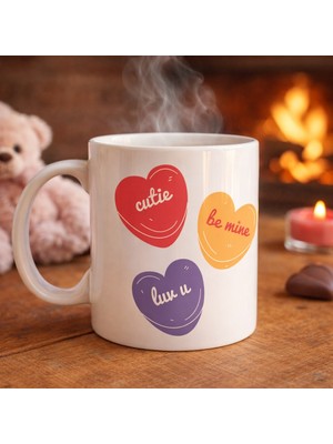 Uravas Store Cutie Be Mine Lyk U Porselen Kupa – Model 9 - Sevgiliye Özel Tatlı Tasarım