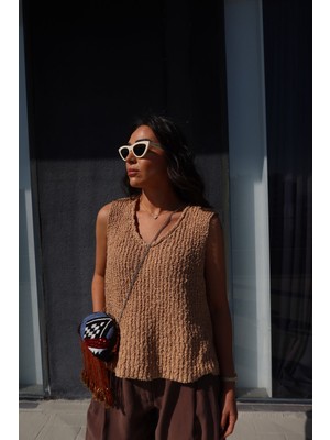 Özge Özgenç Oversize Triko Süveter