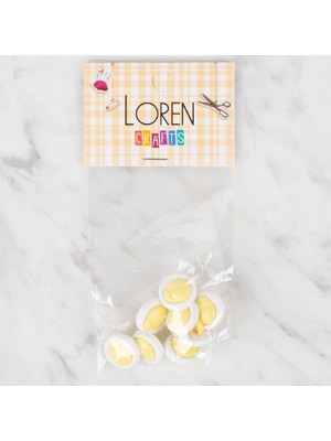 Uravas Store Loren Crafts 8 Li Sarı Uğur Böceği Düğme - 641