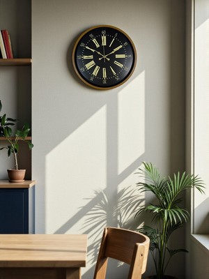 Uravas Store 36 cm Modern Kahverengi Duvar Saati