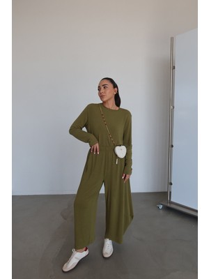 Özge Özgenç Beli Lastikli Şalvar Pantolon