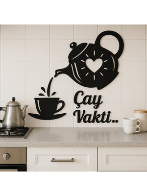 Uravas Store Çay Vakti – Ahşap Mutfak Duvar Dekoru