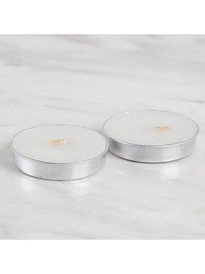 Uravas Store Loren 2'li Tealight Mum Beyaz