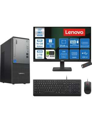 Lenovo Thinkcentre Neo 50T Gen 5  Intel® Core™ İ7-14700 16GB Ddr5 2tb SSD 4GB/GT1030  WIN11HOME +23.8 Monitör Mini Tower Masaüstü Bilgisayar 2312UD001UTR21H04+ZETTAUSBBELLEK