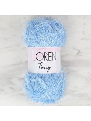 Uravas Store Loren Furry Bebe Mavisi El Örgü Ipi - RF007 - 34046