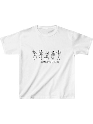 Velmora Fashion Çocuk Baskılı T-Shirt - Beyaz
