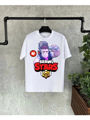 Velmora Fashion Bisiklet Yaka Kısa Kol Baskılı Çocuk T-Shirt - Beyaz