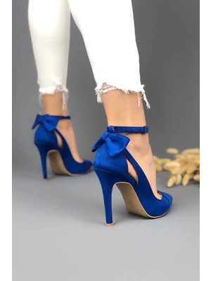 Ayakkabı Ateşi Sax Mavi Papyonlu Kadın Topuklu Ayakkabı & Stiletto Bow