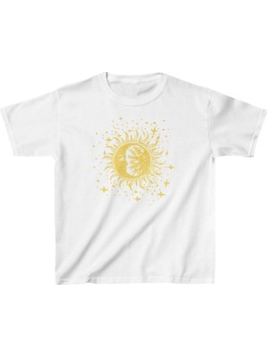 Velmora Fashion Çocuk   Baskılı T-Shirt - Beyaz