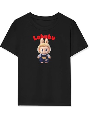 Velmora Fashion Labubu   Baskılı T-Shirt - Beyaz -