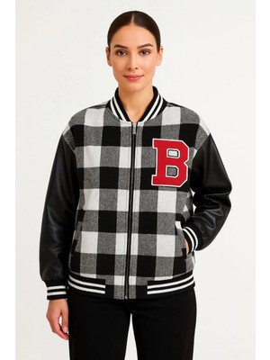 Velmora Fashion Kolej Ceket  Gri -