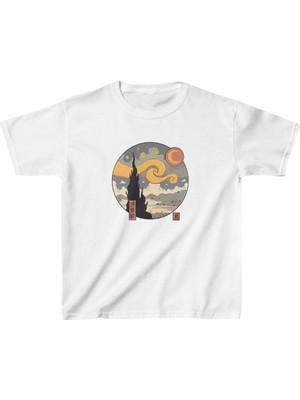 Velmora Fashion Çocuk   Baskılı T-Shirt - Beyaz