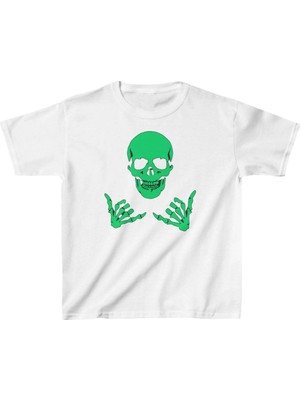 Velmora Fashion Çocuk Baskılı T-Shirt - Beyaz