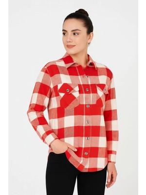 Velmora Fashion Oduncu Gömlek- Bordo -