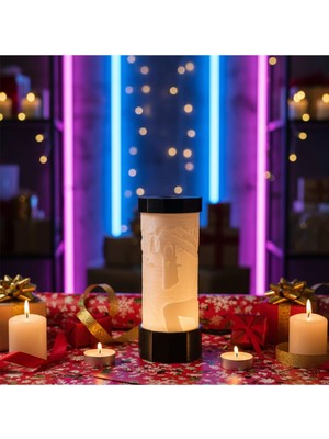 MORFEM3D Özelleştirilebilir Hediyelik Litofan Silindir Lamba