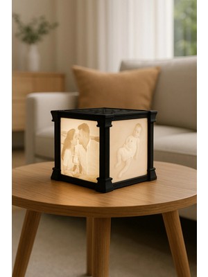 MORFEM3D Özelleştirilebilir Hediyelik Litofan Küp Lamba